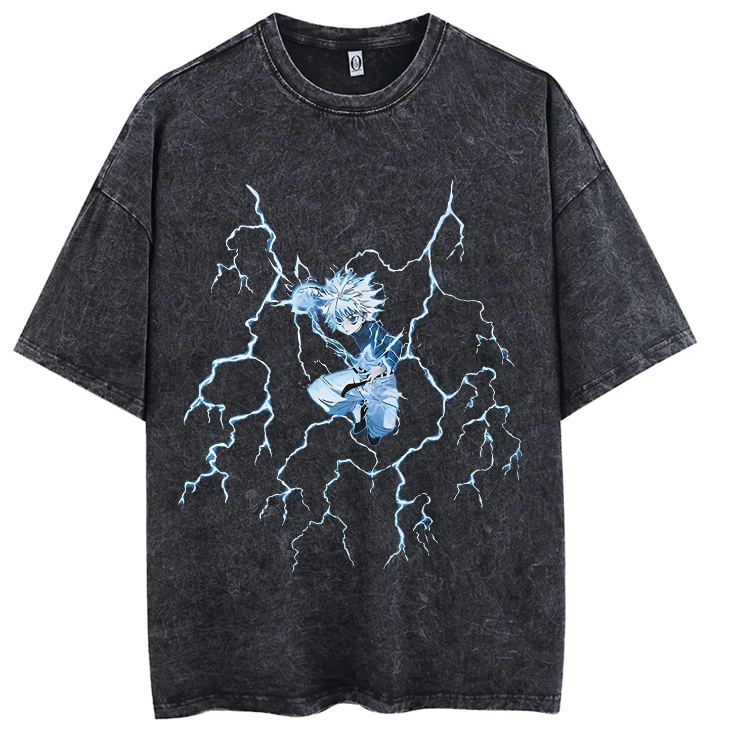 Acid-Washed Vintage Anime T-shirt