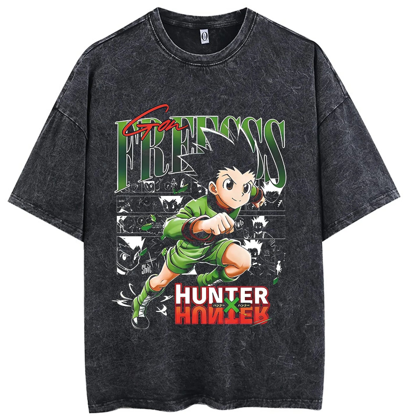 Acid-Washed Vintage Anime T-shirt