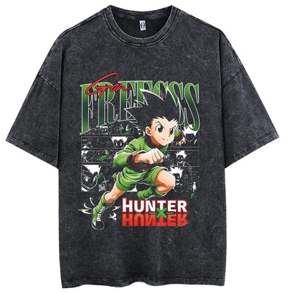 Acid-Washed Vintage Anime T-shirt