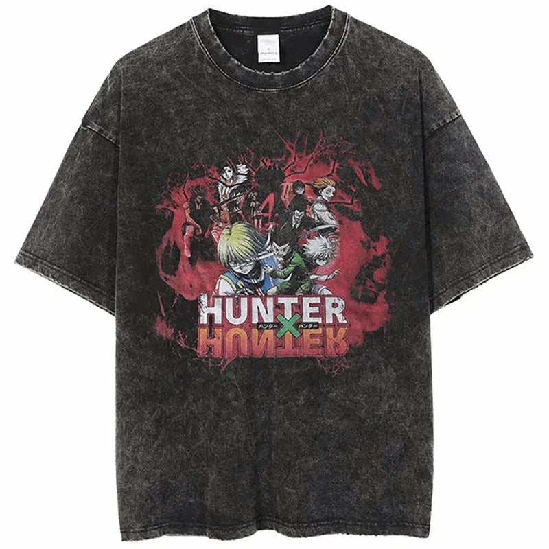 Acid-Washed Vintage Anime T-shirt