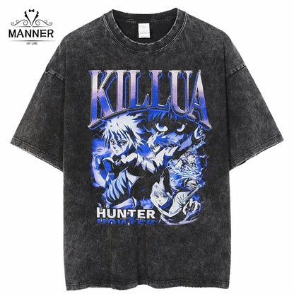 Acid-Washed Vintage Anime T-shirt