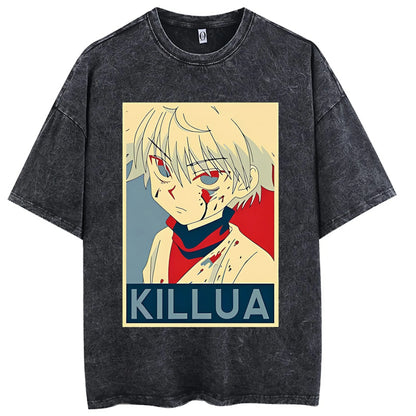 Acid-Washed Vintage Anime T-shirt