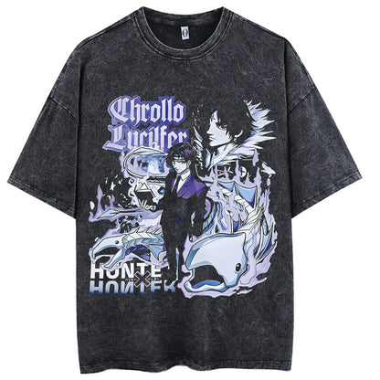 Acid-Washed Vintage Anime T-shirt